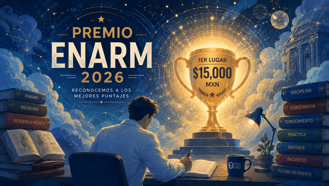 Premio ENARM 2026: Gana hasta $15,000 MXN por obtener uno de los mejores puntajes del examen